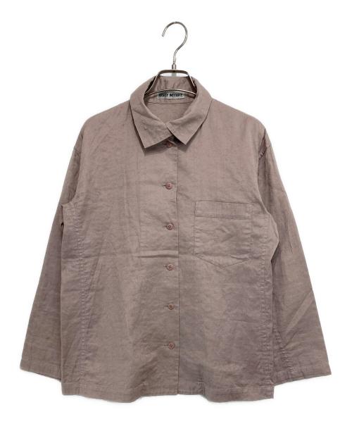 ISSEY MIYAKE（イッセイミヤケ）ISSEY MIYAKE (イッセイミヤケ) ステッチデザイン コットンシャツ ピンク サイズ:2の古着・服飾アイテム