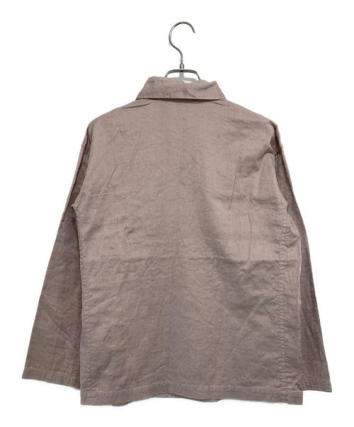 ISSEY MIYAKE（イッセイミヤケ）ISSEY MIYAKE (イッセイミヤケ) ステッチデザイン コットンシャツ ピンク サイズ:2の古着・服飾アイテム