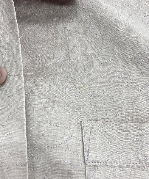 ISSEY MIYAKE（イッセイミヤケ）ISSEY MIYAKE (イッセイミヤケ) ステッチデザイン コットンシャツ ピンク サイズ:2の古着・服飾アイテム