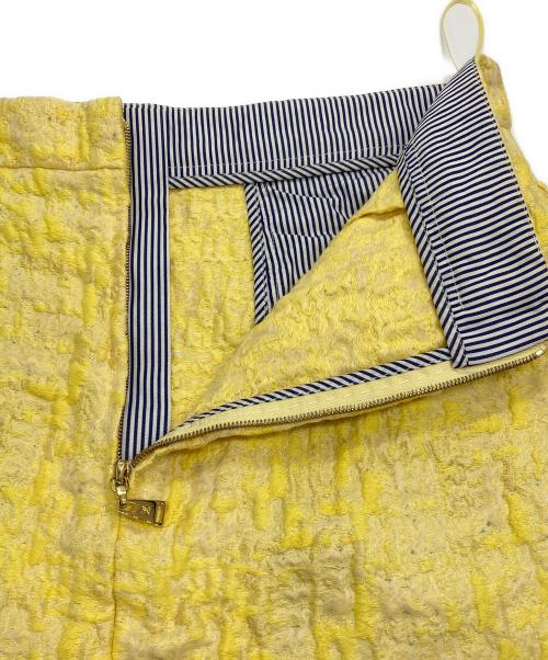 LOUIS VUITTON（ルイ ヴィトン）LOUIS VUITTON (ルイ ヴィトン) ジャガードミニスカート イエロー サイズ:34の古着・服飾アイテム