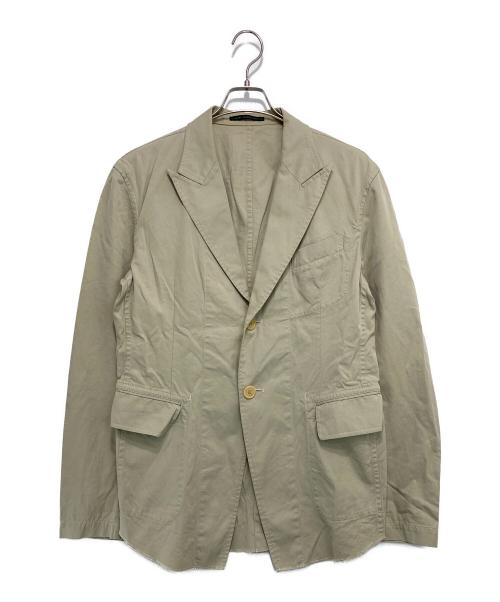 Y'S YOHJI YAMAMOTO（ワイズ ヨウジヤマモト）Y'S YOHJI YAMAMOTO (ワイズ ヨウジヤマモト) 00′s テーラードジャケット ベージュ サイズ:4の古着・服飾アイテム