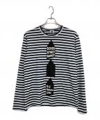 DOVER STREET MARKETドーバー ストリート マーケット）の古着「ボーダーカットソー」｜ホワイト×ネイビー