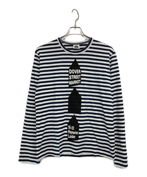 DOVER STREET MARKET（ドーバー ストリート マーケット）DOVER STREET MARKET (ドーバー ストリート マーケット) ボーダーカットソー ホワイト×ネイビー サイズ:Lの古着・服飾アイテム