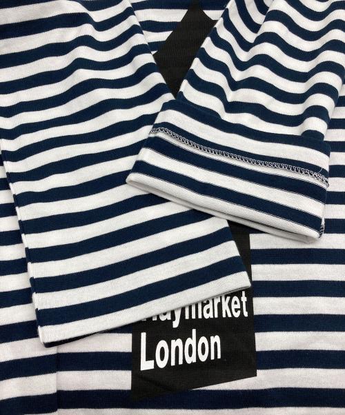 DOVER STREET MARKET（ドーバー ストリート マーケット）DOVER STREET MARKET (ドーバー ストリート マーケット) ボーダーカットソー ホワイト×ネイビー サイズ:Lの古着・服飾アイテム