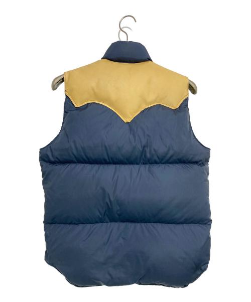 RockyMountainFeatherBed（ロッキーマウンテンフェザーベッド）RockyMountainFeatherBed (ロッキーマウンテンフェザーベッド) ダウンベスト ベージュ×ネイビー サイズ:38の古着・服飾アイテム