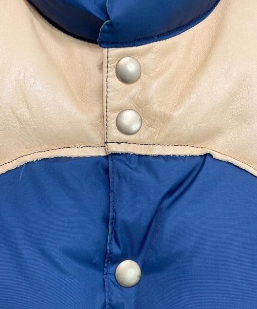 RockyMountainFeatherBed（ロッキーマウンテンフェザーベッド）RockyMountainFeatherBed (ロッキーマウンテンフェザーベッド) ダウンベスト ベージュ×ネイビー サイズ:38の古着・服飾アイテム