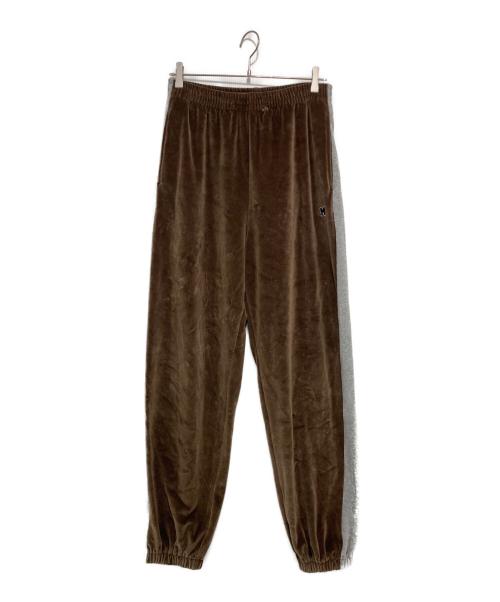Needles（ニードルズ）Needles (ニードルズ) Side Line Sweat Pant - C/PE Velour ブラウン サイズ:Sの古着・服飾アイテム