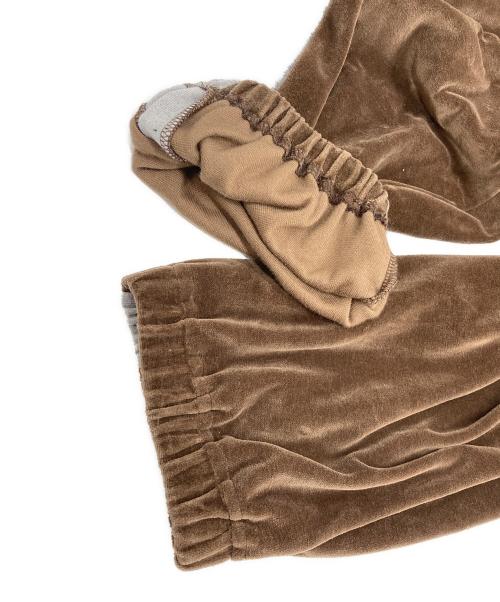 Needles（ニードルズ）Needles (ニードルズ) Side Line Sweat Pant - C/PE Velour ブラウン サイズ:Sの古着・服飾アイテム