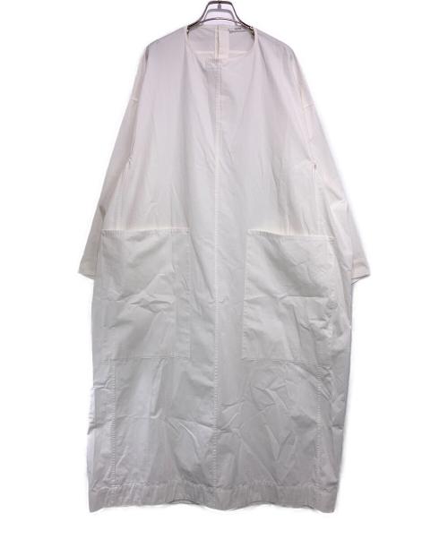 AEHRR（エアー）AEHRR (エアー) Draping Big Pocket Crewneck Shirt OP ホワイト サイズ:Mの古着・服飾アイテム