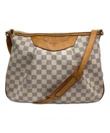 LOUIS VUITTON（ルイ ヴィトン）の古着「ダミエ・アズール シラクーサPM ショルダーバッグ」｜アイボリー