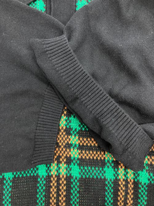 SUPREME（シュプリーム）SUPREME (シュプリーム) Plaid Knit S/S Polo グリーン×オレンジ サイズ:XLの古着・服飾アイテム