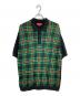 SUPREME（シュプリーム）の古着「Plaid Knit S/S Polo」｜グリーン×オレンジ