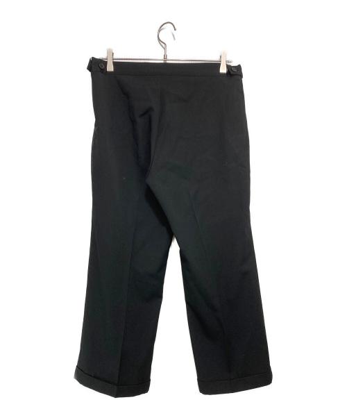 yohji yamamoto+noir（ヨウジヤマモトプリュスノアール）yohji yamamoto+noir (ヨウジヤマモトプリュスノアール) クロップドウールパンツ ブラック サイズ:2の古着・服飾アイテム