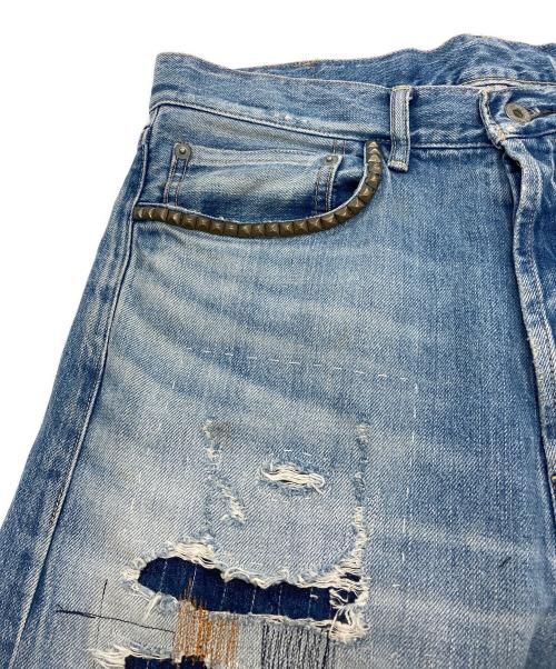 Hysteric Glamour（ヒステリックグラマー）Hysteric Glamour (ヒステリックグラマー) TH加工 WW2 ストレートデニムパンツ インディゴ サイズ:32の古着・服飾アイテム