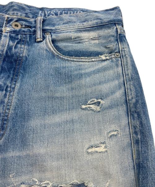 Hysteric Glamour（ヒステリックグラマー）Hysteric Glamour (ヒステリックグラマー) TH加工 WW2 ストレートデニムパンツ インディゴ サイズ:32の古着・服飾アイテム