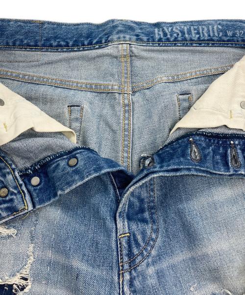 Hysteric Glamour（ヒステリックグラマー）Hysteric Glamour (ヒステリックグラマー) TH加工 WW2 ストレートデニムパンツ インディゴ サイズ:32の古着・服飾アイテム