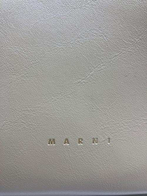 MARNI（マルニ）MARNI (マルニ) MUSEO ソフトバケットバッグ ベージュ×スカイブルーの古着・服飾アイテム