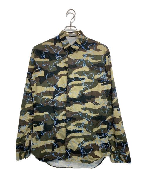 DIOR HOMME（ディオール オム）DIOR HOMME (ディオール オム) カモフラシャツ カーキ サイズ:39の古着・服飾アイテム