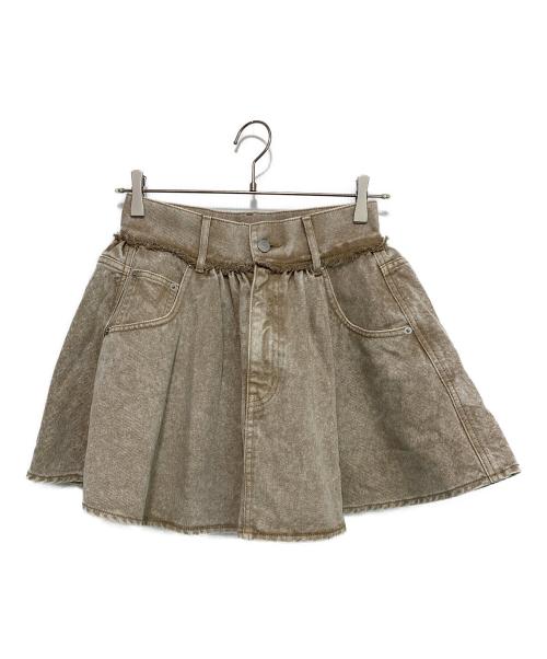 THE TOE（ザ・トゥー）THE TOE (ザ・トゥー) デニムミニスカート ブラウン サイズ:Sの古着・服飾アイテム