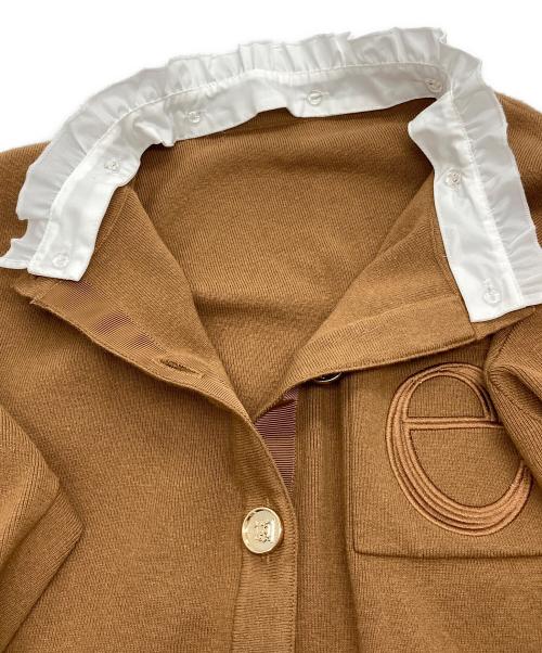 eimy istoire（エイミーイストワール）eimy istoire (エイミーイストワール) Attached collar カーディガン ブラウン サイズ:Fの古着・服飾アイテム