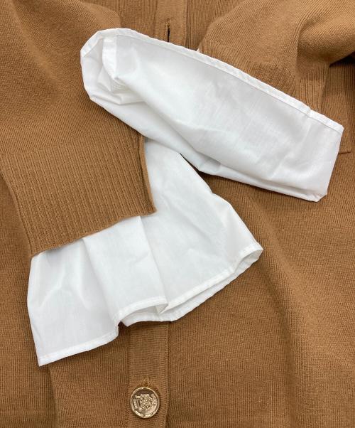 eimy istoire（エイミーイストワール）eimy istoire (エイミーイストワール) Attached collar カーディガン ブラウン サイズ:Fの古着・服飾アイテム