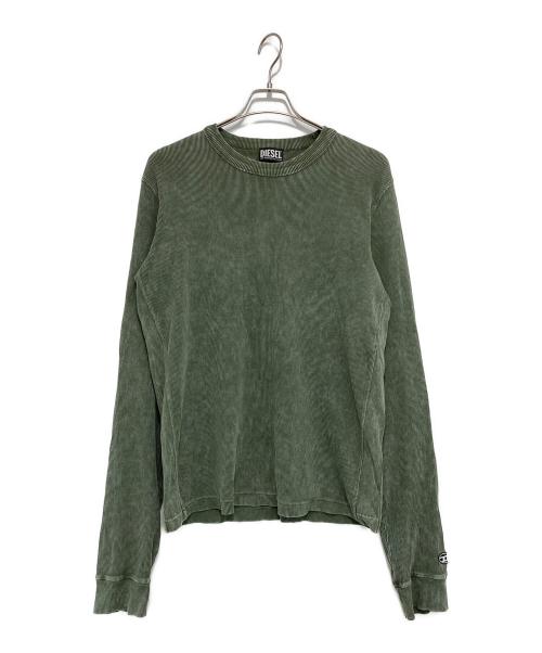 DIESEL（ディーゼル）DIESEL (ディーゼル) ロングスリーブカットソー グリーン サイズ:XLの古着・服飾アイテム