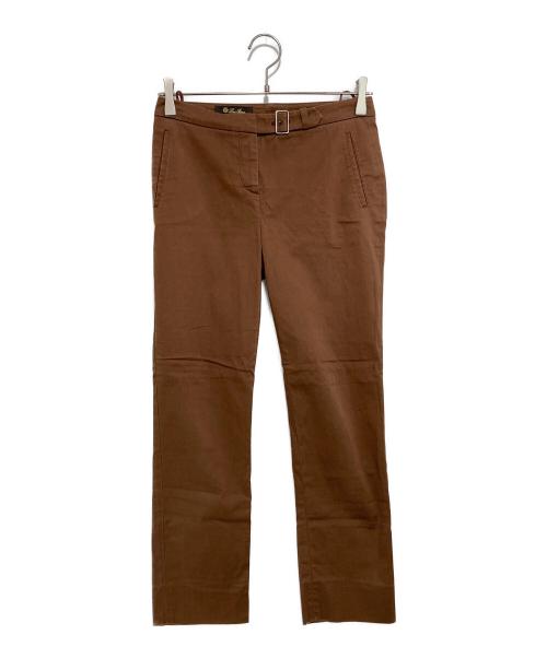LORO PIANA（ロロピアーナ）LORO PIANA (ロロピアーナ) ベルテッドパンツ ブラウン サイズ:38の古着・服飾アイテム