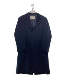 Aquascutum（アクアスキュータム）の古着「ウールチェスターコート」｜ネイビー