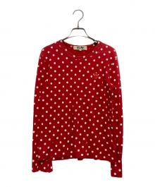 PLAY COMME des GARCONS（プレイコムデギャルソン）の古着「ドットカットソー」｜レッド