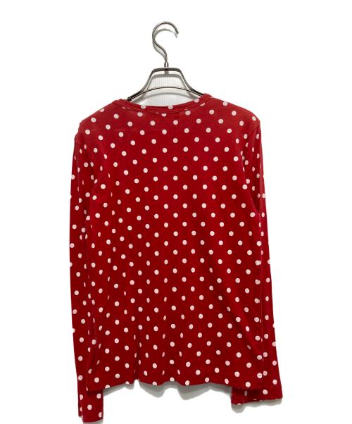 PLAY COMME des GARCONS（プレイコムデギャルソン）PLAY COMME des GARCONS (プレイコムデギャルソン) ドットカットソー レッド サイズ:Mの古着・服飾アイテム