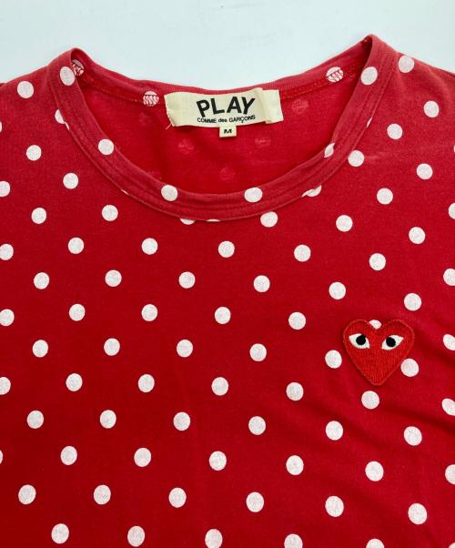 PLAY COMME des GARCONS（プレイコムデギャルソン）PLAY COMME des GARCONS (プレイコムデギャルソン) ドットカットソー レッド サイズ:Mの古着・服飾アイテム