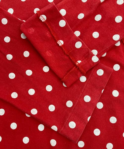PLAY COMME des GARCONS（プレイコムデギャルソン）PLAY COMME des GARCONS (プレイコムデギャルソン) ドットカットソー レッド サイズ:Mの古着・服飾アイテム
