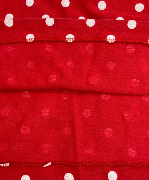 PLAY COMME des GARCONS（プレイコムデギャルソン）PLAY COMME des GARCONS (プレイコムデギャルソン) ドットカットソー レッド サイズ:Mの古着・服飾アイテム