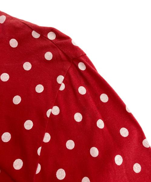 PLAY COMME des GARCONS（プレイコムデギャルソン）PLAY COMME des GARCONS (プレイコムデギャルソン) ドットカットソー レッド サイズ:Mの古着・服飾アイテム