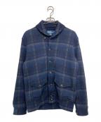 POLO RALPH LAURENポロ・ラルフローレン）の古着「チェックウールジャケット」｜ネイビー×グリーン