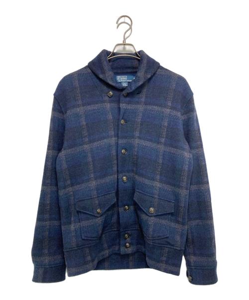 POLO RALPH LAUREN（ポロ・ラルフローレン）POLO RALPH LAUREN (ポロ・ラルフローレン) チェックウールジャケット ネイビー×グリーン サイズ:Mの古着・服飾アイテム