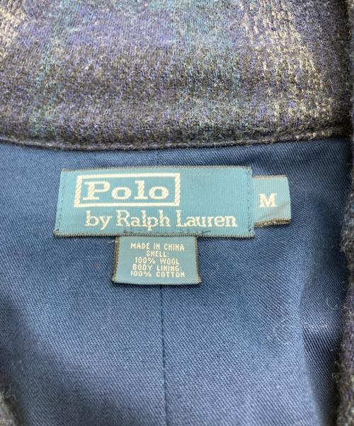 POLO RALPH LAUREN（ポロ・ラルフローレン）POLO RALPH LAUREN (ポロ・ラルフローレン) チェックウールジャケット ネイビー×グリーン サイズ:Mの古着・服飾アイテム