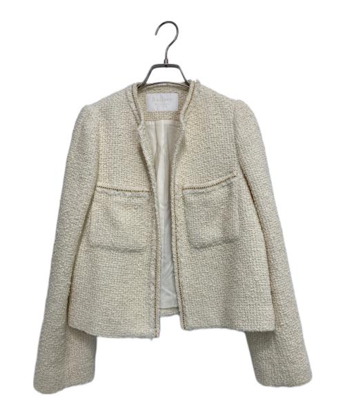 BALLSEY（ボールジィ）BALLSEY (ボールジィ) ツイストループツイード ノーカラージャケット ベージュ サイズ:SIZE 36の古着・服飾アイテム
