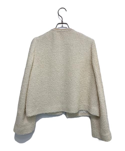 BALLSEY（ボールジィ）BALLSEY (ボールジィ) ツイストループツイード ノーカラージャケット ベージュ サイズ:SIZE 36の古着・服飾アイテム