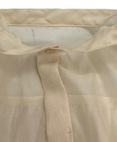 MACPHEE（マカフィー）MACPHEE (マカフィー) ソフトオーガンジー バンドカラーブラウス ベージュ サイズ:SIZE 36の古着・服飾アイテム