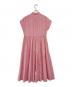 To b. by agnes b. (トゥービー バイ アニエスベー) ROBE ストライプロングシャツワンピース ホワイト×レッド サイズ:36：7000円