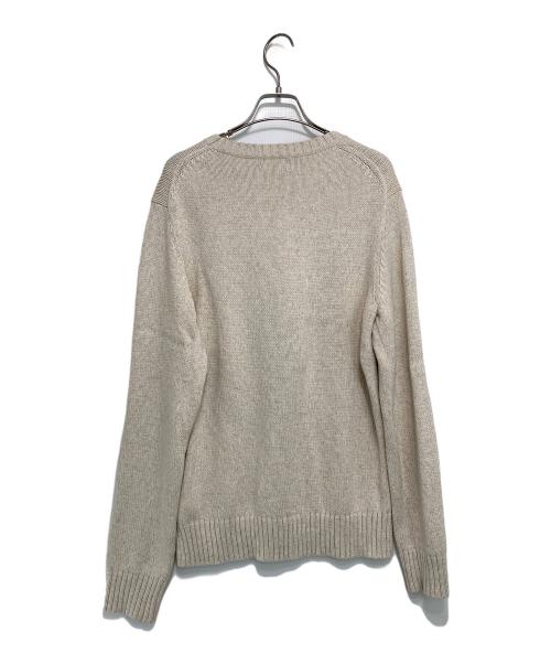 POLO RALPH LAUREN（ポロ・ラルフローレン）POLO RALPH LAUREN (ポロ・ラルフローレン) ポロベアクルーネックニット ベージュ サイズ:Mの古着・服飾アイテム