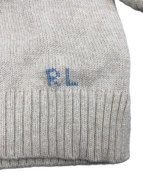 POLO RALPH LAUREN（ポロ・ラルフローレン）POLO RALPH LAUREN (ポロ・ラルフローレン) ポロベアクルーネックニット ベージュ サイズ:Mの古着・服飾アイテム