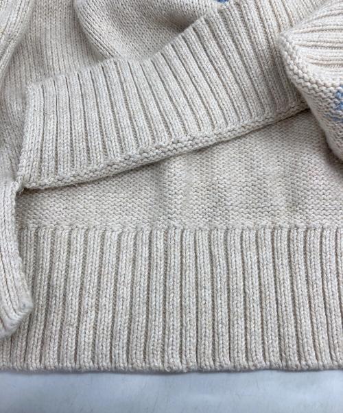 POLO RALPH LAUREN（ポロ・ラルフローレン）POLO RALPH LAUREN (ポロ・ラルフローレン) ポロベアクルーネックニット ベージュ サイズ:Mの古着・服飾アイテム