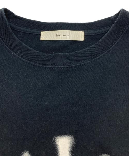 jent louis（ジェントルイス）jent louis (ジェントルイス) ロゴプリントTシャツ ブラック サイズ:Lの古着・服飾アイテム