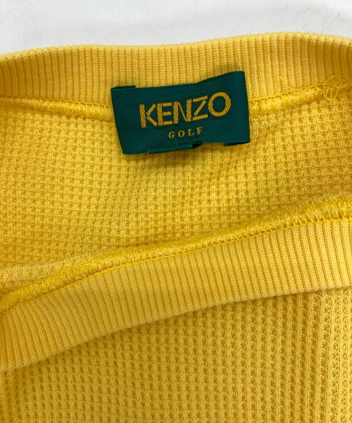 KENZO GOLF（ケンゾー ゴルフ）KENZO GOLF (ケンゾー ゴルフ) フラワー刺繍 サーマルカットソー イエロー サイズ:2の古着・服飾アイテム