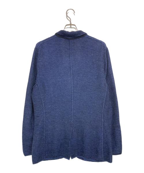 LARDINI（ラルディーニ）LARDINI (ラルディーニ) 2Bリネン混ニットジャケット ネイビー サイズ:Mの古着・服飾アイテム