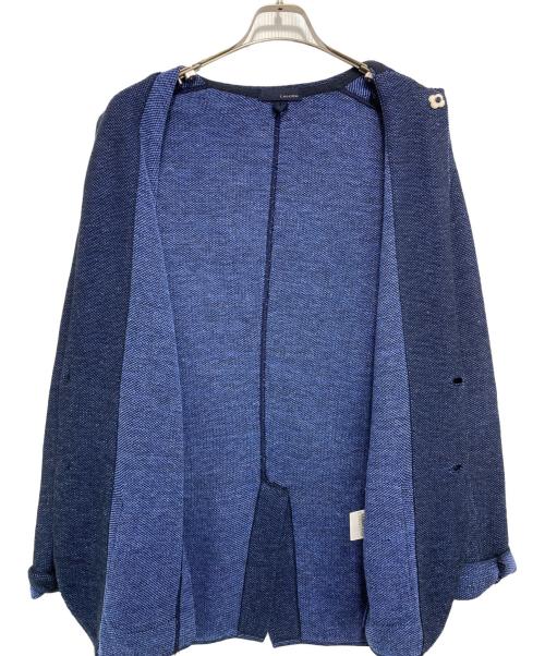 LARDINI（ラルディーニ）LARDINI (ラルディーニ) 2Bリネン混ニットジャケット ネイビー サイズ:Mの古着・服飾アイテム