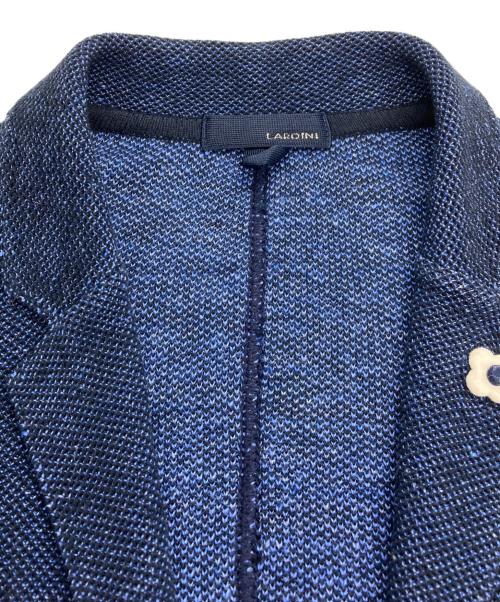 LARDINI（ラルディーニ）LARDINI (ラルディーニ) 2Bリネン混ニットジャケット ネイビー サイズ:Mの古着・服飾アイテム