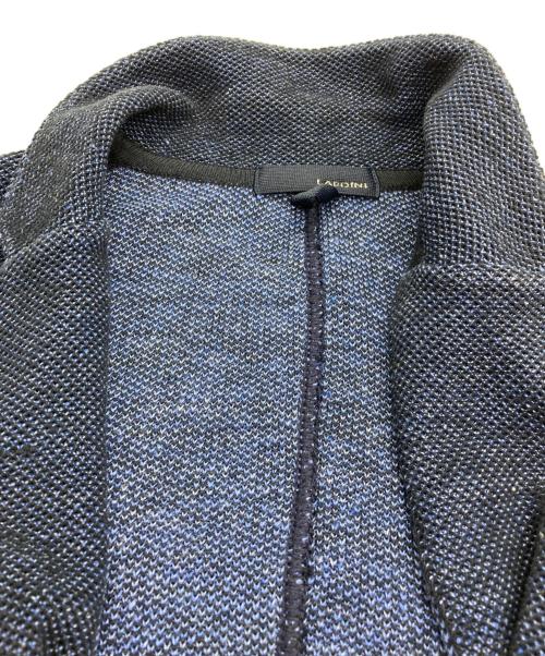 LARDINI（ラルディーニ）LARDINI (ラルディーニ) 2Bリネン混ニットジャケット ネイビー サイズ:Mの古着・服飾アイテム